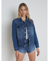 L'Agence - Mack Oversized Denim Jacket - Lyst