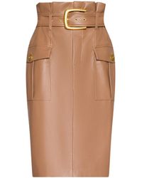L'Agence - Kaelis Vegan Leather Skirt - Lyst