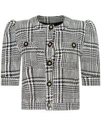 L'Agence - Allegra Cropped Tweed Jacket - Lyst