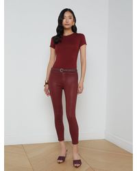 L'Agence - Margot Coated Skinny Jean - Lyst