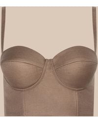 L'Agence - 'Agence Sonya Linen-Blend Bustier - Lyst