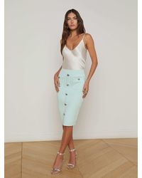 L'Agence - Amira Knit Pencil Skirt - Lyst