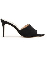 L'Agence - Lolita Suede Open-Toe Mule - Lyst