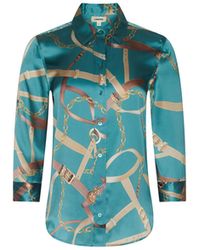 L'Agence - Dani Silk Blouse Top - Lyst