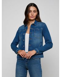 L'Agence - Celine Jean Jacket - Lyst