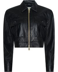 L'Agence - Micah Oversized Leather Jacket - Lyst