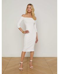 L'Agence - Zolita Off-The-Shoulder Dress - Lyst