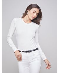 L'Agence - Tess Long Sleeve Tee - Lyst