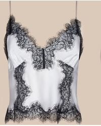 L'Agence - Kimber Silk Lace Camisole - Lyst