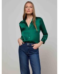 L'Agence - 'Agence Dani Silk Blouse Top - Lyst