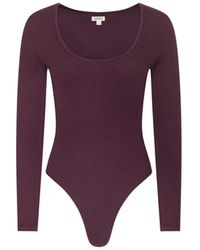 L'Agence - Elara Scoopneck Bodysuit - Lyst