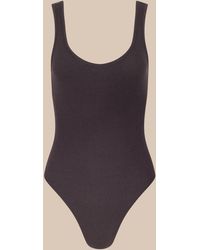 L'Agence - Nica Scoopneck Bodysuit - Lyst