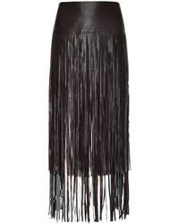 L'Agence - Karolina Fringe Skirt - Lyst