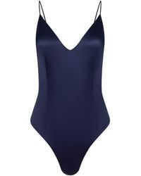 L'Agence - Dara Stretch-Satin Bodysuit - Lyst