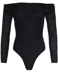 L'Agence - Poppie Off-The-Shoulder Bodysuit - Lyst