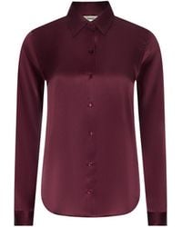 L'Agence - Tyler Silk Blouse Top - Lyst
