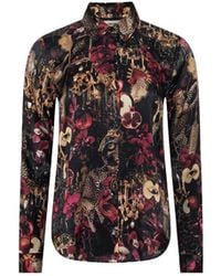 L'Agence - Tyler Silk Blouse Top - Lyst