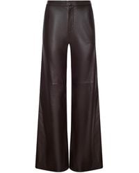 L'Agence - Livvy Leather Trouser - Lyst