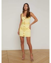 L'Agence - Midy Button-Front Dress - Lyst