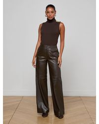 L'Agence - Livvy Leather Trouser - Lyst