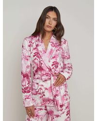 L'Agence - Jordana Satin Wrap Blazer - Lyst