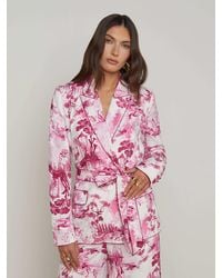 L'Agence - Jordana Satin Wrap Blazer - Lyst