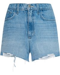 L'Agence - Clark Distressed Jean Short - Lyst