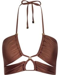 L'Agence - Sirena Halter Bikini Top - Lyst