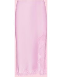 L'Agence - Tico Silk Lace Skirt - Lyst