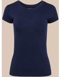 L'Agence - Cory Cotton Scoopneck Tee - Lyst