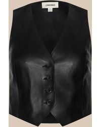L'Agence - Jianna Leather Vest - Lyst