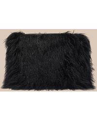 L'Agence - Adelina Faux Fur Clutch - Lyst
