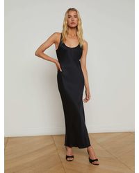 L'Agence - Akiya Satin Maxi Dress - Lyst