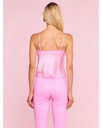 L'Agence - Kimber Silk Lace Camisole - Lyst