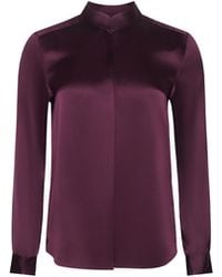 L'Agence - Bianca Silk Blouse Top - Lyst