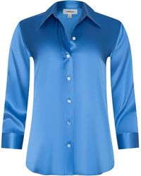 L'Agence - Dani Silk Blouse Top - Lyst