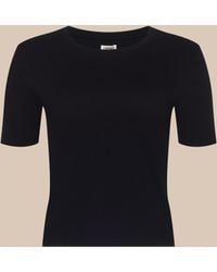 L'Agence - Stormy Cropped Cotton T-Shirt - Lyst