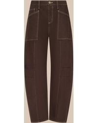 L'Agence - Cody Cropped Barrel-Leg Jean - Lyst