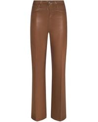 L'Agence - Clayton Coated Wide-Leg Jean - Lyst