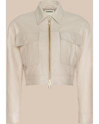 L'Agence - Micah Oversized Leather Jacket - Lyst