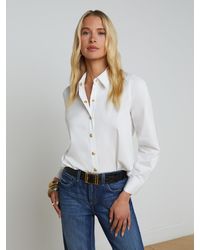 L'Agence - Ellery Button-Down Shirt - Lyst