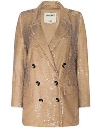 L'Agence - Cambrie Oversized Sequin Blazer - Lyst