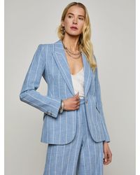L'Agence - Chamberlain Pinstriped Blazer - Lyst