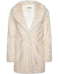L'Agence - Toira Faux Fur Coat - Lyst