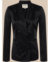 L'Agence - Colin Silk Charmeuse Blazer - Lyst