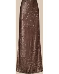 L'Agence - Zeta Sequin Maxi Skirt - Lyst