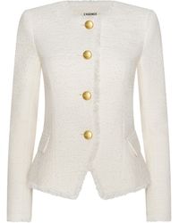 L'Agence - Nerina Tweed Blazer - Lyst