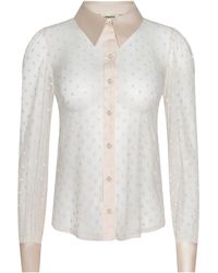 L'Agence - Sophie Long-Sleeved Blouse Top - Lyst