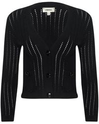 L'Agence - Irvin Pointelle Knit Cardigan - Lyst