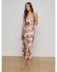 L'Agence - Seridie Silk Slip Dress - Lyst